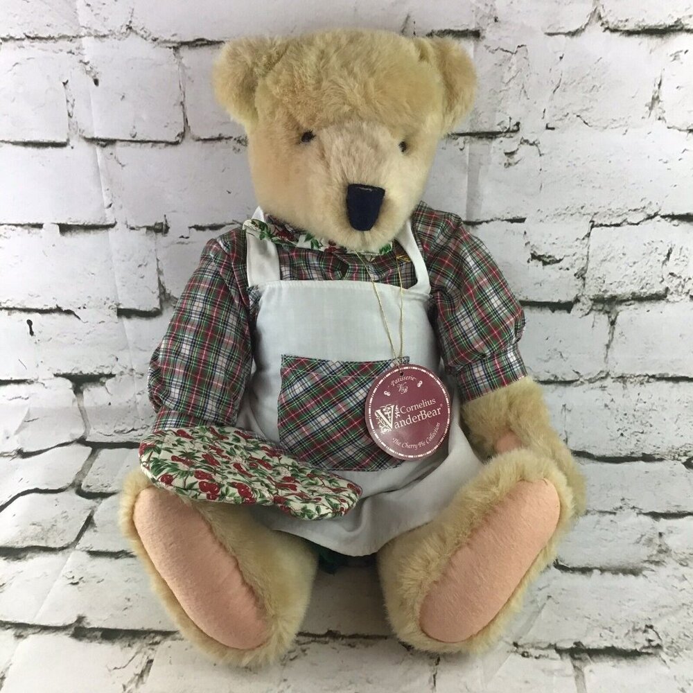 Cornelious Vanderbear Jointed Teddy Cherry Pie Collection NABCO VTG ‘82 W/Tag
